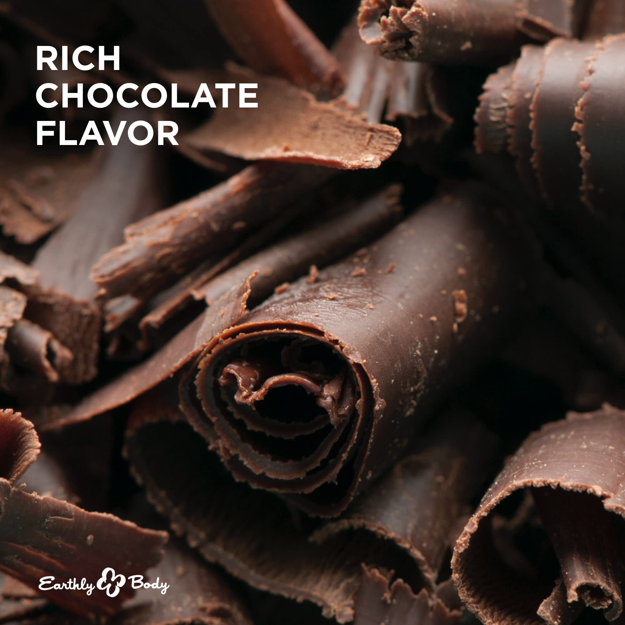 Earthly Body Edible Massage Candle, Chocolate - 4 oz - 3-in-1 Formula Can Be Used as a Candle, Oil & Moisturizer - Smooths & Nou